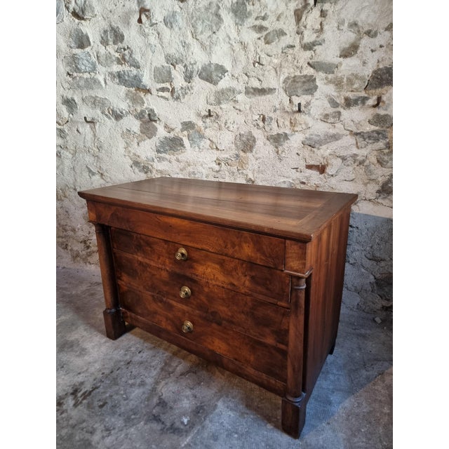 French Empire Walnut Commode, Early 19th Century For Sale - Image 17 of 18
