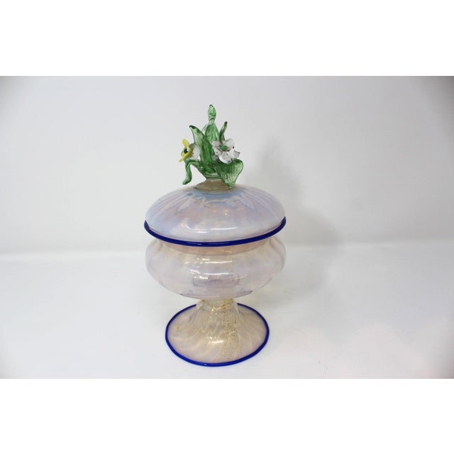 Price reduced $100. Now only $379! Spectacular example of Vintage Murano Glass using the opalino treatment of glass. A...