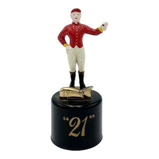 Vintage the 21 Club Nyc Restaurant Equestrian Jockey Lighter For Sale
