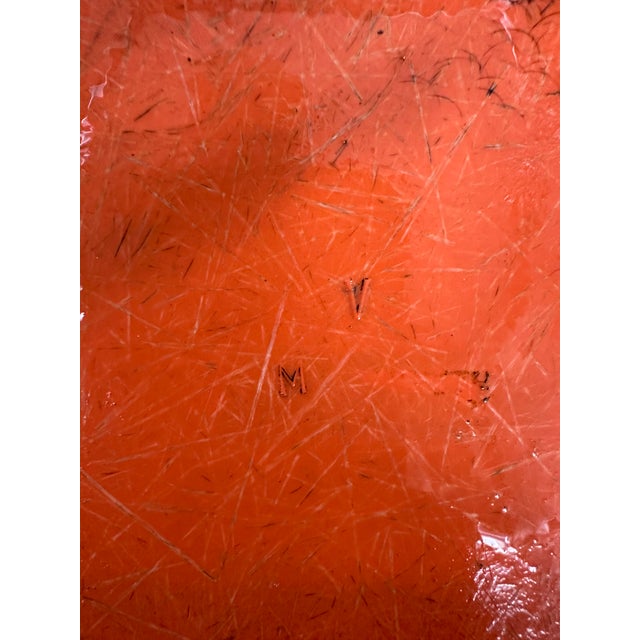 Orange Fiberglass Rocking Armchair by Charles and Ray Eames, 1970s For Sale - Image 8 of 9