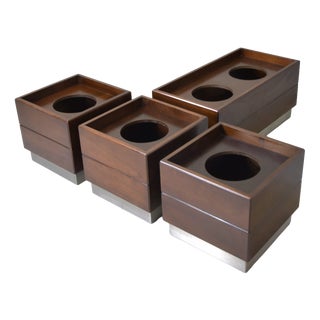 Wooden Planters from Formanova, 1970s, Set of 4 For Sale