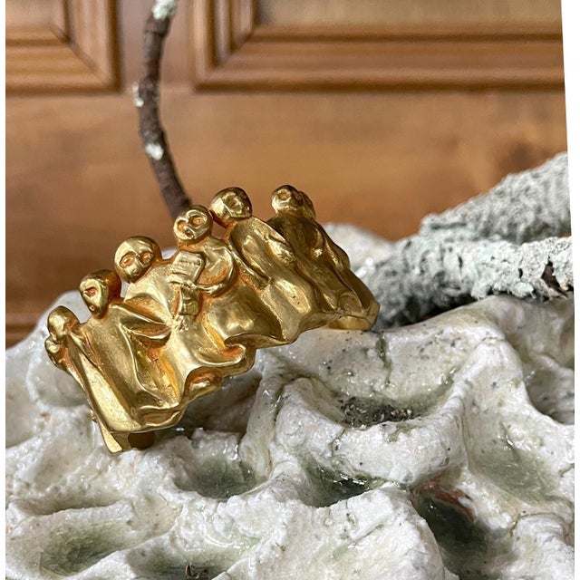 French Sculptural Bronze Bracelet 'La Manif" by Line Vautrin For Sale - Image 12 of 12