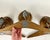 Vintage German Hunting Hangers in Handcrafted Wood and Pewter, 1950s, Set of 6 For Sale - Image 4 of 8