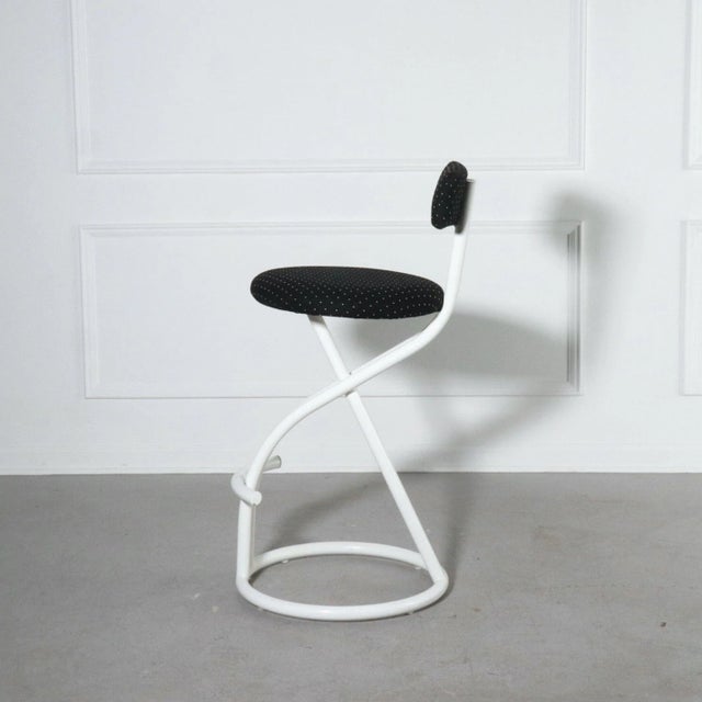 1980's Postmodern Tubular Steel Bar Stools - Set of 4 For Sale In Tampa - Image 6 of 12