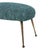 1950s Mid-Century Modern Blue Fabric and Metal Legs Footstool, Italy, 1950 For Sale - Image 5 of 9