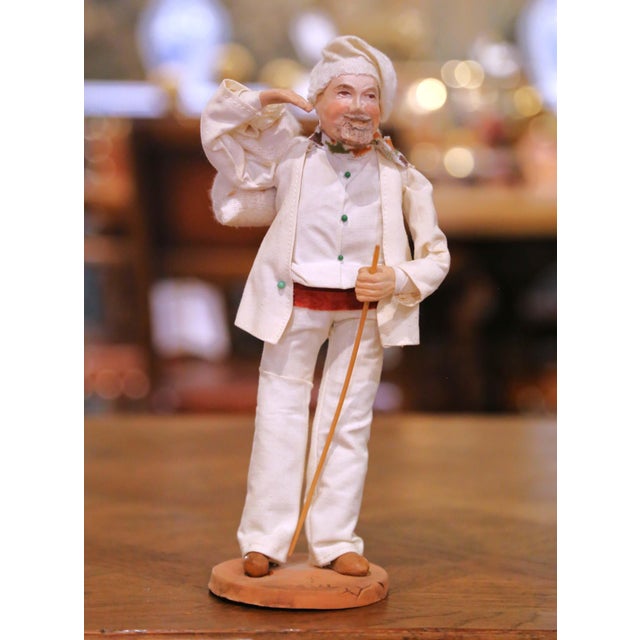 Set of Eight Mid-Century French Santons From Provence For Sale - Image 16 of 18