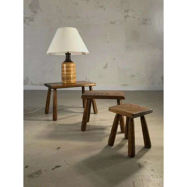 Brutalist French Ceramic Table Lamp, 1970s For Sale - Image 10 of 11