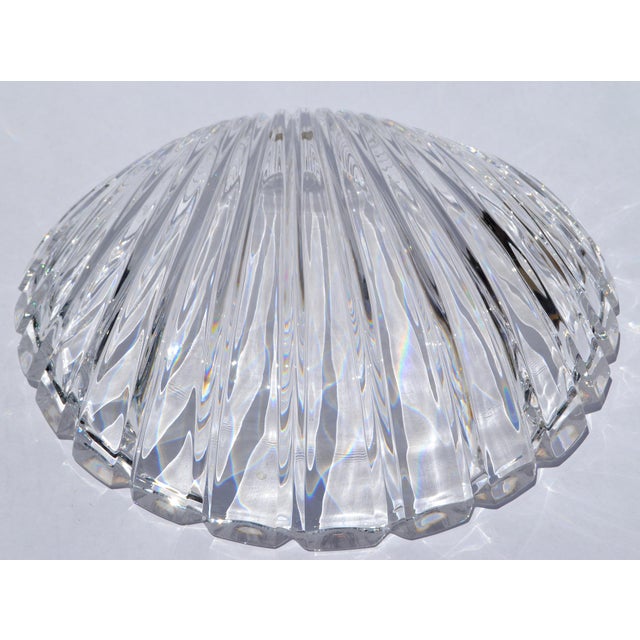 Vintage Mikasa Walther Glas Seascape Clear Thick Crystal Seashell Platter Centerpiece Bowl For Sale - Image 9 of 11