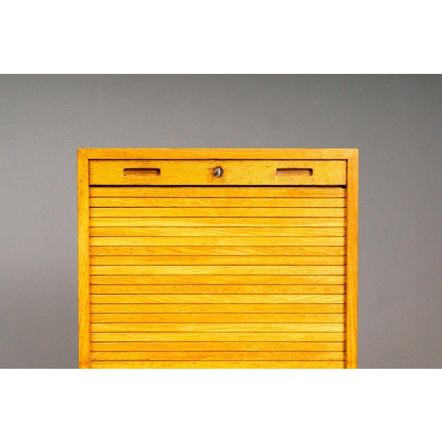 Brown Mid-Century Modern Roller Shutter Wardrobe For Sale - Image 8 of 18