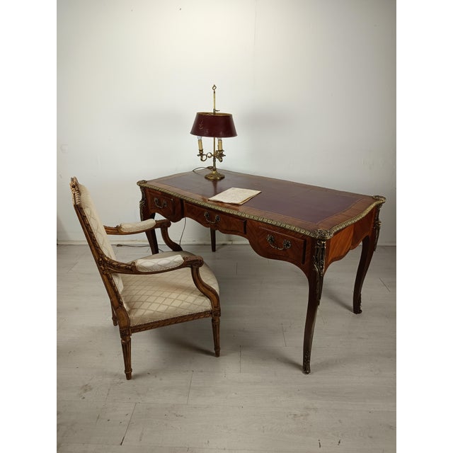 Louis XV Style Bronze Desk, 1950s For Sale - Image 4 of 18
