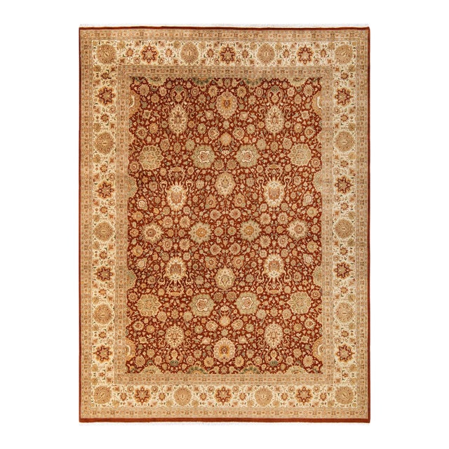 Mogul, One-of-a-Kind Hand-Knotted Area Rug - Brown, 7' 10" x 10' 7" For Sale