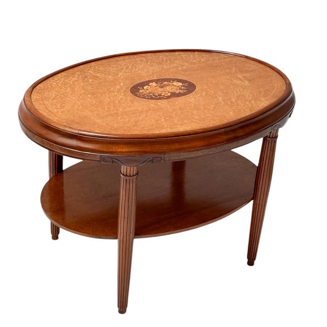 1930s French Art Deco Walnut Center Table, 1930s For Sale - Image 5 of 11