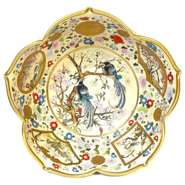Exceptional Monumental Meiji Period Kyoto Satsuma Bowl, Attrib. Kinkozan Studio For Sale - Image 16 of 16