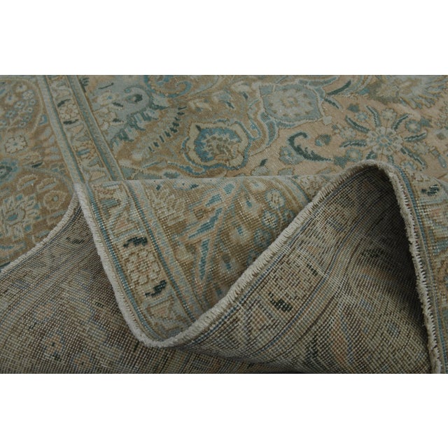 1970s Vintage Persian Handmade Wool Cotton Neutral Area Rug For Sale - Image 10 of 11