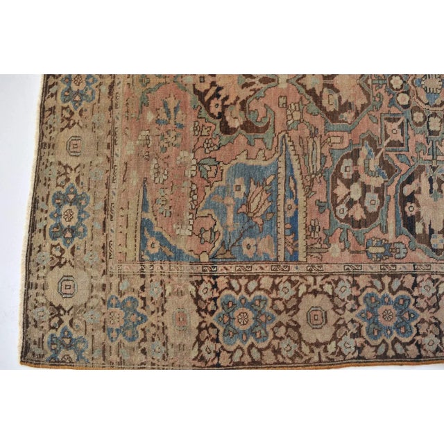 1930s 1930s Blue & Blush Woven Rug, 3.3 x 4.8 For Sale - Image 5 of 11