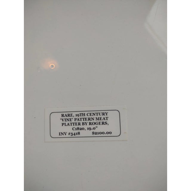 Large Antique 1820's Dark Brown Transferware Platter For Sale - Image 10 of 10