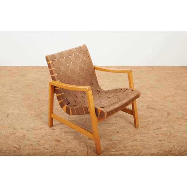Jens Risom Model 652 Vostra Armchair in Beech and Fabric by Jens Risom for Walter Knoll, 1942 For Sale - Image 4 of 13