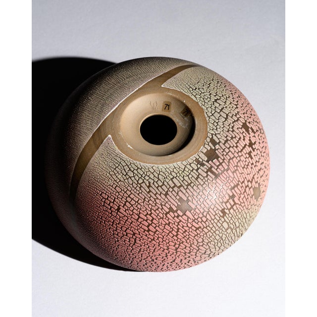 Reduction Glazed Ceramic Vase and Bowls by Mario Enke Studio Pottery, 1980s, Set of 3 For Sale - Image 18 of 18