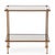 Elegant and sleek two-tier end table, perfect for displaying your books or collections. This vintage Neoclassical accent...