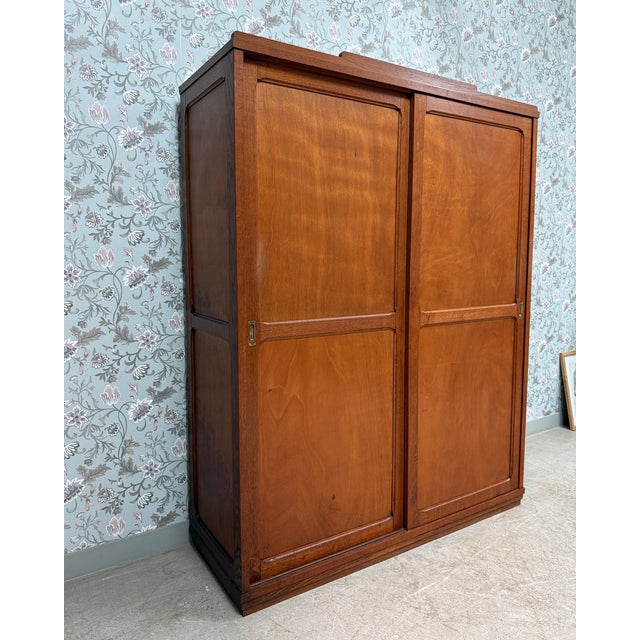 Large Parisian Wardrobe with Sliding Doors, 1940s For Sale - Image 10 of 16