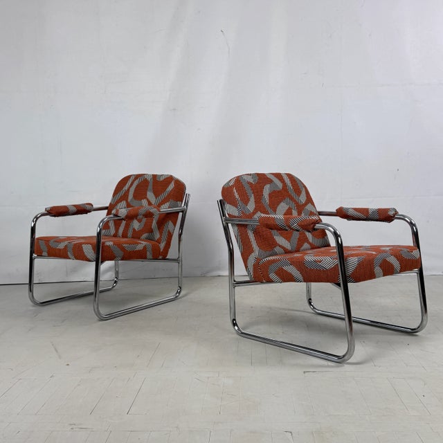 Bauhaus-Style Reupholstered Armchairs, 1990s, Set of 2 For Sale - Image 13 of 13