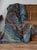 Textile Mid 20th Century Indian Turquoise, Violet & Gold Silk Embroidered Fabric For Sale - Image 7 of 12