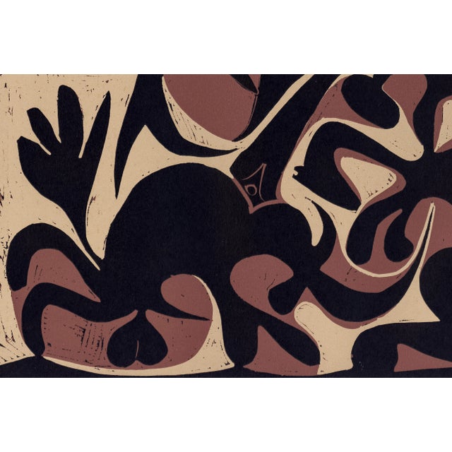 Abstract 1962 Pablo Picasso Linocut Engraving "Picador Goading Bull With Matador" For Sale - Image 3 of 8