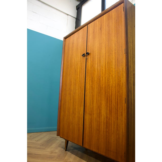 Wood Mid-Century Compact Wardrobe from Lebus, 1960s For Sale - Image 7 of 11