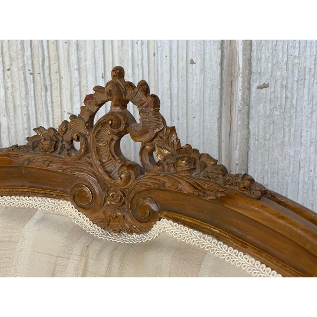 Late 19th Century Pair of Italian Rococó Louis XV Fauteuils or Slipper Chairs For Sale - Image 14 of 18