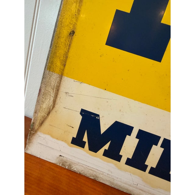 Mid-Century Modern Vintage Connecticut "Drink Milk" Dairy Advertising Metal Sign, 44 Inches For Sale - Image 3 of 18