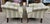 This is a very sweet and comfy pair of sofas or loveseats with stylish blue and white floral striped upholstery, classic...