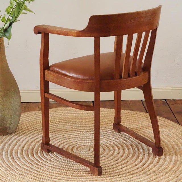 Art Deco Oak Armchair, 1925 For Sale - Image 15 of 15