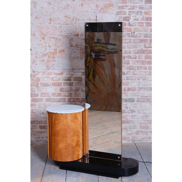 Art Deco Ash Dressing Mirror by J. Halabala for Up Zavody, Czech, 1930s For Sale - Image 13 of 16