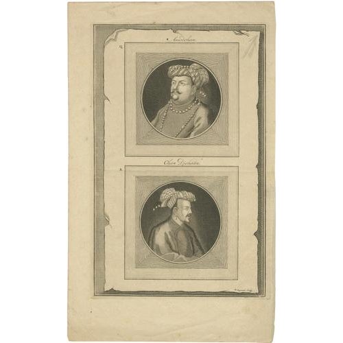 After François Valentijn, Mughal Nobles Asad Khan & Khan Jahan, Engraving, 1726 For Sale - Image 9 of 9