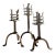 Vintage Hammered Wrought Iron Cage Candlesticks - Set of 3 For Sale