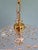 Metal Large Vintage Pendant Light in Clear Glass Inlaid with Gold Glitter, Germany, 1970 For Sale - Image 7 of 12