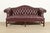 Vintage Chippendale Tufted Oxblood Leather Camelback Chesterfield Sofa by North Hickory Furniture For Sale - Image 11 of 11