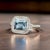 Natural Aquamarine Diamond Ring 6.5 14k White Gold 3.05 TCW Certified For Sale In New York - Image 6 of 13