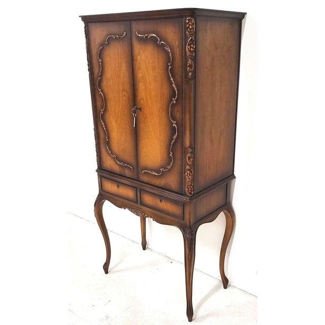 Mid 20th Century Italian Style African Yellowwood Bar Cabinet For Sale - Image 13 of 13