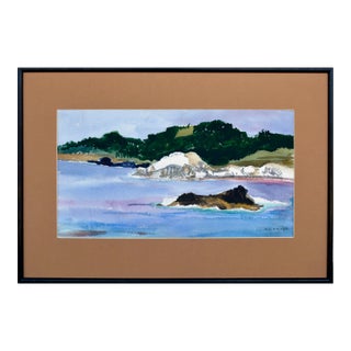 Near Point Lobos - Mid Century Carmel Seascape by Margaret Wherry Ziegler For Sale