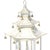 Three-Tier Pagoda Top Tole Lantern With Hanging Bells in White and Gold For Sale - Image 11 of 14