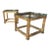 Vintage Mastercraft Brass & Glass Side Tables — Pair For Sale