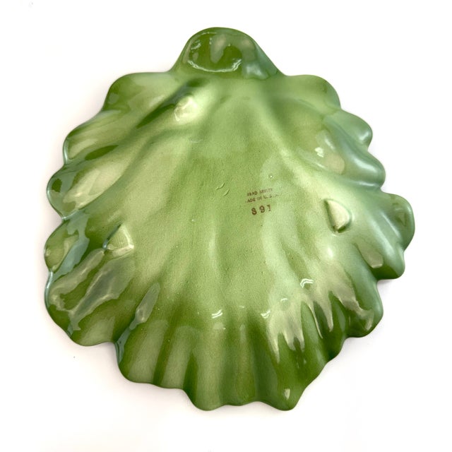Brad Keeler California Pottery Lobsterware Lettuce Leaf Plates, Circa 1950, Set of 5 For Sale - Image 9 of 10