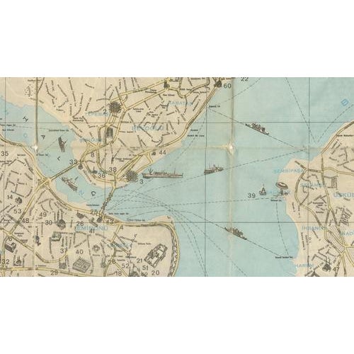 Vintage Tourist Map of Istanbul, 1950 For Sale - Image 3 of 12