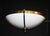 Large Mid-Century Four-Light Opaline and Polished Brass Bowl Chandelier, 1960s For Sale - Image 3 of 17