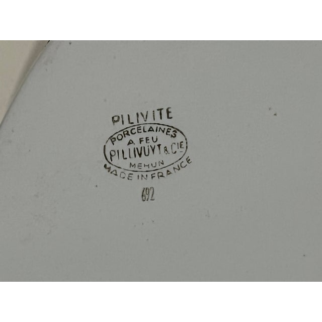 Two Nesting Pillivuyt France Porcelain Bird Gratin Dishes Gold Trim Vintage For Sale In New York - Image 6 of 9