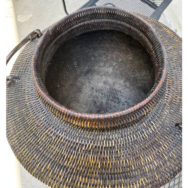 Wood 1900s Bontok or Ilfugao Tribal Lidded Basket For Sale - Image 7 of 8