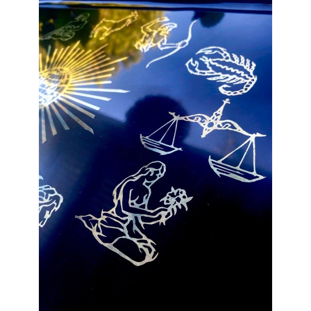 Celestial Zodiac Tray Vintage Couroc of Monterey | 12 Astrological Signs | Mid-Century California Design For Sale - Image 10 of 15