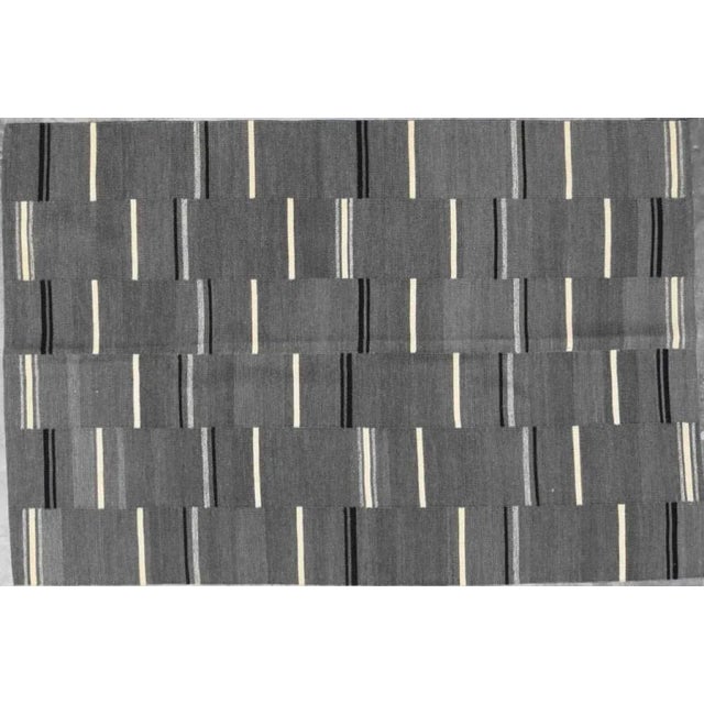 Tribal Style Handwoven Flat Kilim Rug For Sale - Image 3 of 5