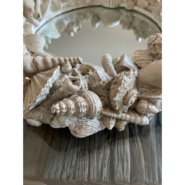 Serge Roche Vintage Serge Roche She’ll Plaster Mirror For Sale - Image 4 of 7